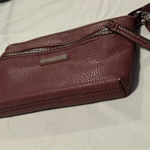 Dana Buchman Plum Leather Wristlet NICE